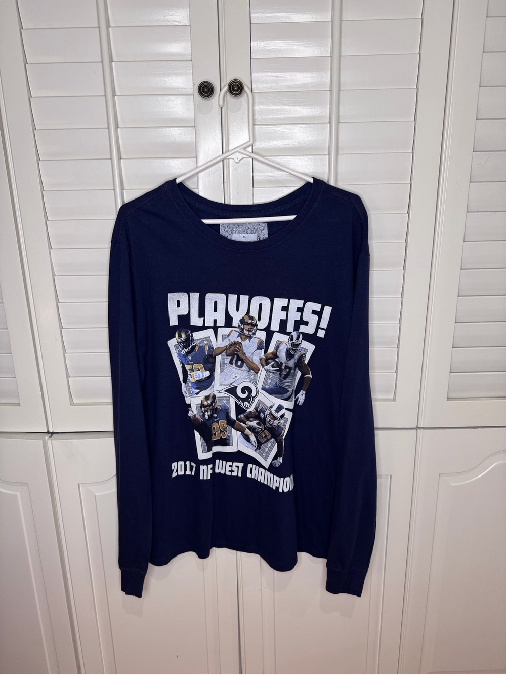 NFL Navy Blue Long Sleeve Playoffs Graphic Tee